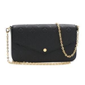 Louis Vuitton Pochette Felicie Empreinte Noir Black Chain Shoulder Bag